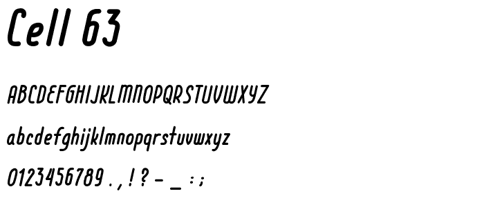 Cell 63 font